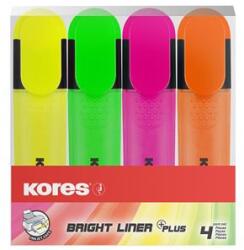 Kores Szövegkiemelő készlet, 0, 5-5 mm, KORES, 4 különböző szín (IK36140) - irodasziget