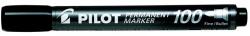 Pilot Alkoholos marker, 1 mm, kúpos, PILOT Permanent Marker 100, fekete (PPM100FK) - irodasziget