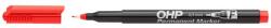 ICO Alkoholos marker, OHP, 0, 5 mm, F, ICO, piros (TICOHPFP) - irodasziget