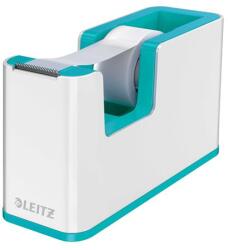 LEITZ Ragasztószalag-adagoló, asztali, feltöltött, LEITZ Wow, fehér-jégkék (E53641051)
