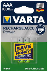 VARTA Akkumulátor mikro VARTA Power AAA előtöltött 2x1000 mAh (5703301402)