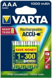 VARTA ACCU R03 AAA Újratölthető mini ceruzaelem 1000mAh (4db/csomag) (5703301404)