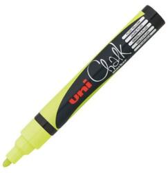 uni Chalk Marker Pen PWE-5M Medium Bullet Tip - Fluorescent Yellow (2UPWE5MFLS)