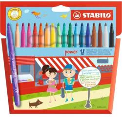 STABILO power 18db-os vegyes színű vastag filctoll készlet (280/18-01) - bevachip