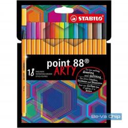 STABILO ARTY Point 88 18db-os vegyes színű tűfilc készlet (8818/1-20) - bevachip