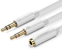 UGREEN 2x3, 5mm jack to 3, 5mm jack male/famale cable 0, 2m White UG20897 (UG20897)