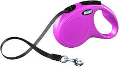 flexi New Classic szalagos automata póráz S 5m 15kg-ig pink