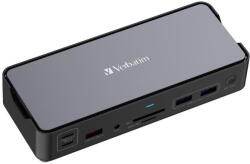 Verbatim USB-C Pro Docking Station 15 Port CDS-15, USB-A, USB-C, HDMI, DP, Audio, SD+microSD, RJ45 (32171)