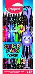 Maped MAPED: Color Peps Monster színes ceruza készlet - háromszögletű 12 db (IMA862612)