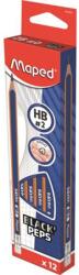 Maped Grafitceruza radírral, HB, háromszögletű, MAPED "Black`Peps Navy" - 12db (IMA851821)