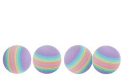 TRIXIE Set of Rainbow Balls - habszívacs játék (labda) macskák részére (4db/Ø4cm) (028-4097)