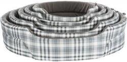 TRIXIE Lucky Bed - ovális, peremes fekhely (szürke/fehér) kutyák részére (65x55cm) (028-37023)