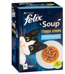 Mars-Nestlé FELIX Soup Tender strips - nedves eledel (halas válogatás, szósz) macskák részére (6x48g)