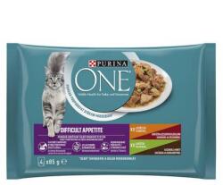 Mars-Nestlé Purina One Difficult Appetite - alutasakos (csirke, pulyka, marha, z. bab) felnőtt macskák részére (4x85g)
