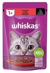 Mars-Nestlé Whiskas Adult Beef 1+ - Nedves eledel (marha-, szószban) macskák részére (85g)