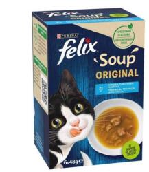 Mars-Nestlé Felix Soup Originl - kiegészítő eleség (tőkehal, lepényhal, tonhal) macskák részére (6x48g)
