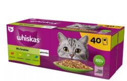 Mars-Nestlé Whiskas Selection Menu - Nedves eledel (tonhal, lazac, csirke, marha aszpikban) macskák részére (40x85g)