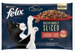 Mars-Nestlé Felix DELICIOUSLY SLICED - Nedves eledel (marha, csirke, kacsa, pulyka) macskák részére (4x80g)