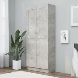 vidaXL betonszürke szerelt fa könyvszekrény 82, 5 x 30, 5 x 185, 5 cm (802736)
