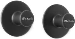 Brabantia ReNew egyágú törölköző akasztó L=48mm 2db-os szett műanyag sötét szürke - 280320 (280320)