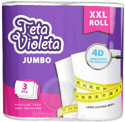 Violeta háztartási törlő prémium Jumbo XXL 2 tek. 3 réteg 100% cell - vegyesbolt
