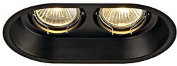SLV HORN 2 TURNO GU10 süllyesztett, ovál, matt fekete max 2x 50W- LI113110