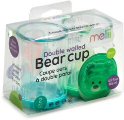 Melii Set 2 Pahare Copii Design Interior Urs, Melii, Albastru&verde (ml13550) - etoys Set pentru masa bebelusi
