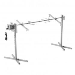 VivaTechnix Rotisor electric pentru gratar Inox, max 60 kg, lungime de lucru 145 cm, putere 52 W, 8 x Inaltime reglabila, 4 rpm