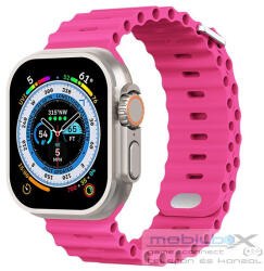  Phoner River Apple Watch 41/40/38 mm szilikon szíj, pink - mobil-box