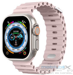 Phoner River Apple Watch 49/45/44/42 mm szilikon szíj, rózsaszín - mobil-box