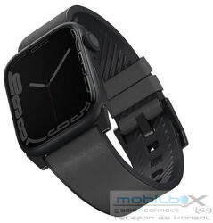  Uniq Straden vízálló bőr Apple Watch szíj, 49/45/44/42MM, szürke