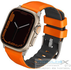  Uniq Linus Airosoft Apple Watch 42/44/45/49mm szilikon szíj, narancs