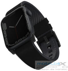 Uniq Straden vízálló bőr Apple Watch szíj, 49/45/44/42MM, fekete