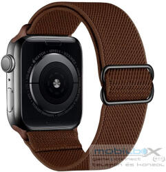 Phoner Dew Apple Watch csatos fonott szövet szíj, 38/40/41mm, barna - mobil-box