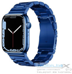 Forcell FA10 Apple Watch 42/44/45/49mm fém szíj, kék - mobil-box