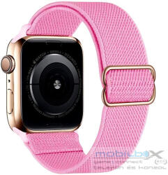 Phoner Dew Apple Watch csatos fonott szövet szíj, 49/45/44/42mm, rózsaszín - mobil-box