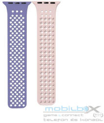 Phoner Spike Apple Watch szilikon szíj, 49/45/44/42mm, levendula/homok - mobil-box
