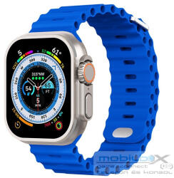  Phoner River Apple Watch 41/40/38 mm szilikon szíj, királykék - mobil-box