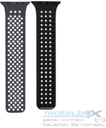  Phoner Spike Apple Watch szilikon szíj, 38/40/41mm, szürke/fekete - mobil-box