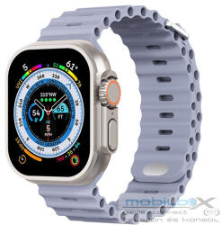 Phoner River Apple Watch 41/40/38 mm szilikon szíj, levendulaszürke - mobil-box