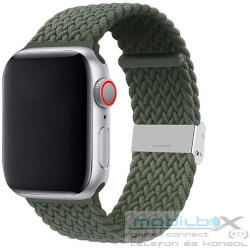  Phoner Spun Apple Watch csatos fonott szövet szíj, 38/40/41mm, zöld - mobil-box