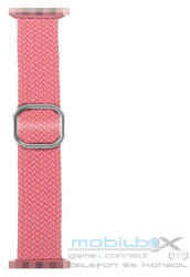 Phoner Hook Apple Watch csatos fonott szövet szíj, 49/45/44/42mm, rózsaszín - mobil-box