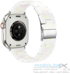  Forcell F-Design FA04 Apple Watch 42/44/45/49mm márvány mintás szíj, fehér - mobil-box
