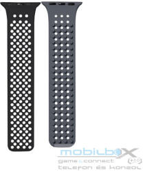  Phoner Spike Apple Watch szilikon szíj, 38/40/41mm, fekete/szürke - mobil-box