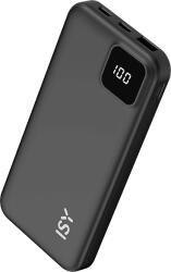 ISY 10000 mAh powerbank, 2x USB-C, 1x USB-A, fekete (IPP-10001) (IPP-10001)