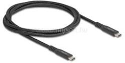 Delock USB 20 Gbps kábel USB Type-C apa - apa PD 3.0 100 W E-Marker 1 m fekete fém (DL80024) (DL80024)
