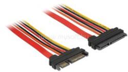 Delock bővítőkábel SATA, 6 Gb/s, 22 tűs csatlakozó > SATA 22 tűs aljzat (3, 3 V + 5 V + 12 V), 50 cm (DL84920) (DL84920)