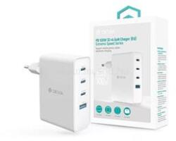 DEVIA ST121430 Extreme Speed Series 100W GaN PD USB+3xType-C hálózati gyorstöltő adapter (fehér) (ST121430) (ST121430)