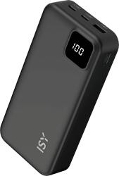 ISY 20000 mAh powerbank, 2x USB-C, 1x USB-A, fekete (IPP-20001) (IPP-20001)