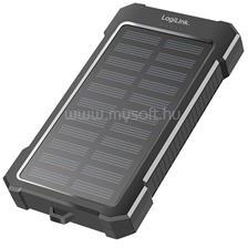 LogiLink Napelemes Powerbank, 10.000 mAh, 2x USB-A, 1x USB-C, 12 W, zseblámpával (LOGILINK_PA0335) (LOGILINK_PA0335)